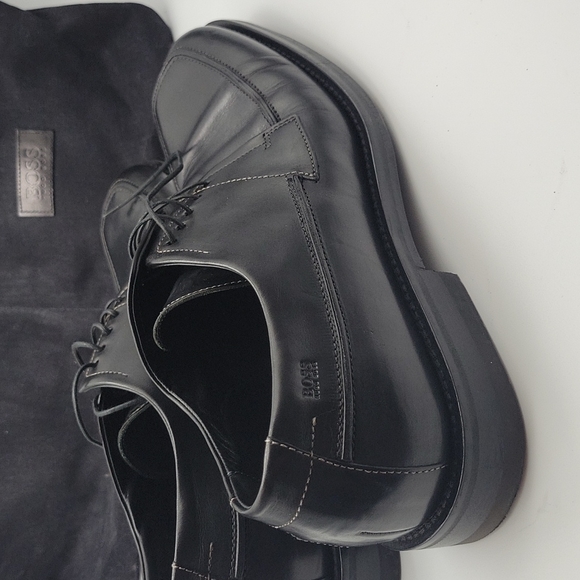 Hugo Boss size 8.5 black men's dress shoe - Picture 11 of 11